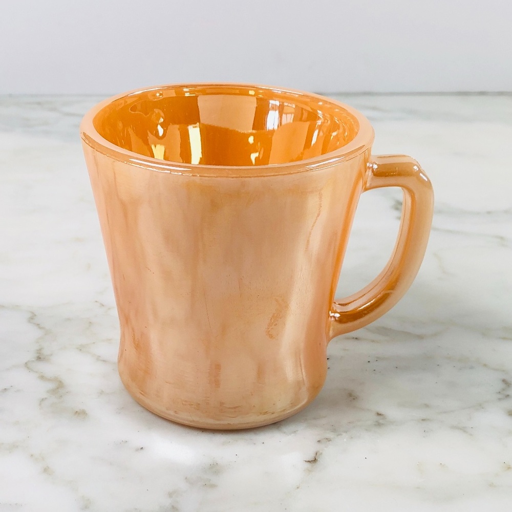 Vintage Fire King Mug in Peach Lustre